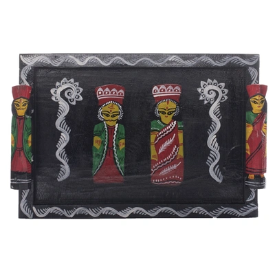 Handcrafted Decorative Wooden TRAY RAJA RANI