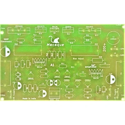 200 Watt Hi-fi Mono Amplifier Board using 2SC5200 2SA1943 Power transistors - PCB only