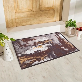 Abstract Utopica Anti-Slip Floor Mat, Brown (40x60cm)