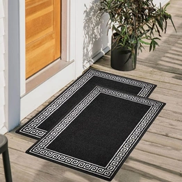 Greek Anti-Slip Multipurpose Floor Mat Set 40x60CM, Black Single Line