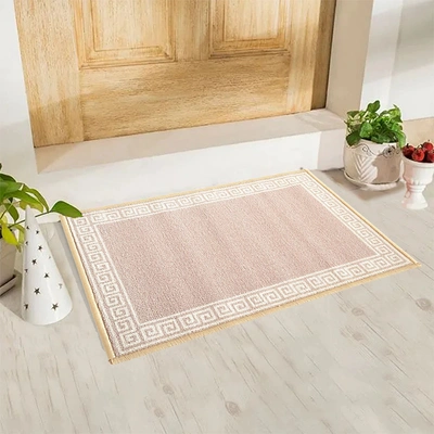 Anti-Slip Multipurpose Floor Mat 40x60CM, Beige Greek Single Line