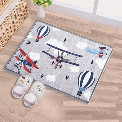 Anti-Slip Kids Multipurpose Floor Mat 40x60CM, Grey Plane