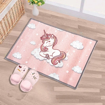 Anti-Slip Kids Multipurpose Floor Mat 40x60CM, Pink Unicorn