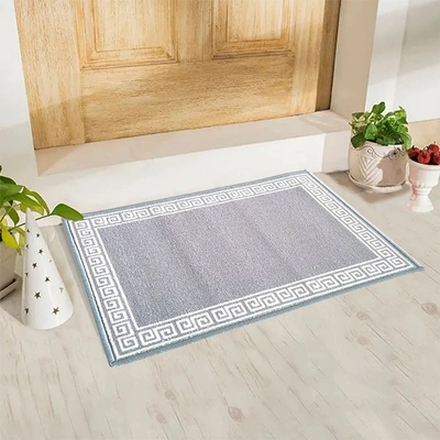 Anti-Slip Multipurpose Floor Mat 40x60CM, Grey Greek Single Line