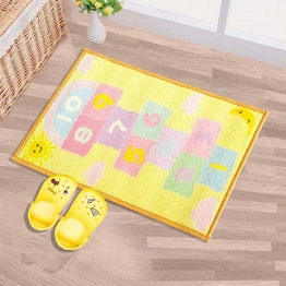 Anti-Slip Kids Multipurpose Floor Mat 40x60CM, Yellow Hopscotch