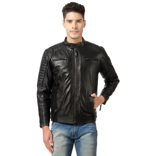 CHARMSHILP🏇🏇 - | Men's Shoulder padded Leather Jacket