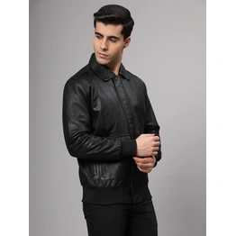 Theory Varsity Jacket In Leather Genuine Leather -| CHARMSHILP