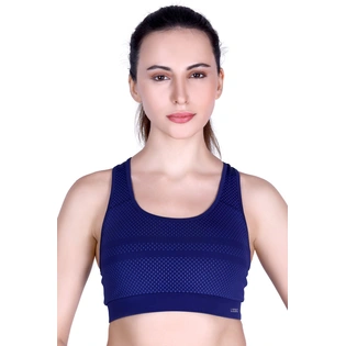 LAASA SPORTS JUST-Dry High Impact Dot Printed Athletic Bra with Removable Pads