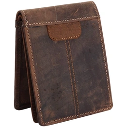 Hunter Leather Wallet Brown Bifold RFID Blocking