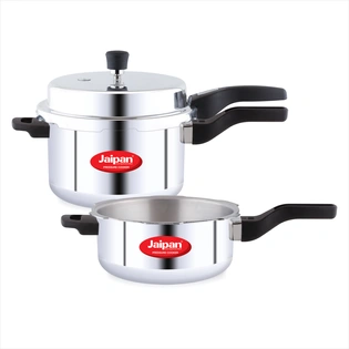 Jaipan Star + Combi Pack 5.5 Ltr Pressure Cooker + 3.5 Ltr Pressure Pan with Common Lid