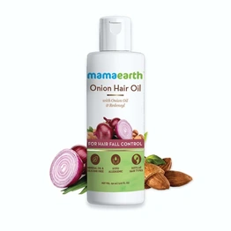 MamaEarth Onion Hair Oil for Hair Regrowth and Hair Fall Control with Redensyl