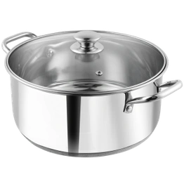 Vinod Stainless Steel Induction Friendly Roma Casserole 24 Cm, 5 Litre, Silver