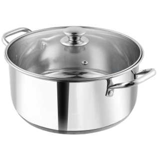 Vinod Stainless Steel Induction Friendly Roma Casserole 24 Cm, 5 Litre, Silver