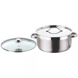 Vinod Stainless Steel Two Tone Saucepot With Glass Lid - 30 Cm, 10.1 L