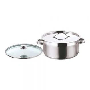 Vinod Stainless Steel Two Tone Saucepot With Glass Lid - 26 Cm, 7.2 L