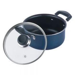 Vinod Zest Non Stick Casserole With Glass Lid - 18 Cm, 2.2 L