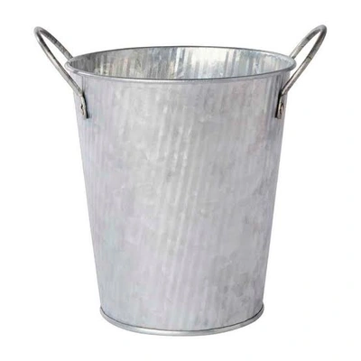 Galvanized Metal Flower Pot