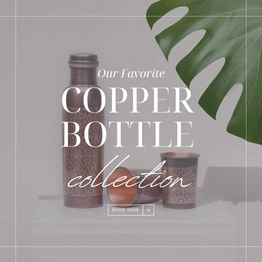 Antique Engraved Pure Copper Water Bottle - Elegant & Functional Hydration