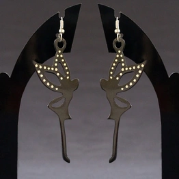 GiTAGGED® Bidriware Silver Inlay Angel Earring