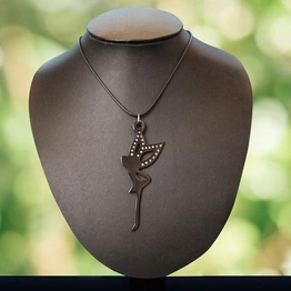 GiTAGGED Bidriware Silver Inlay Angel Pendant