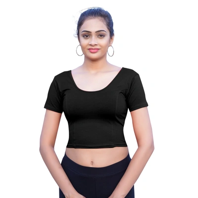 "Crazy Bachat Indian Ethnic Stretchable Cotton Lycra Blouse Tops | Readymade Saree Blouse Crop Tops with Short Sleeve Patterns"