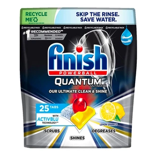 Finish Quantum Ultimate Dishwasher Tablets, Lemon – 25 Tablets