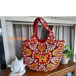 Beach Bags Large , Handmade Shoulder bags for Women , Fabric Shopping Bag , Indian Shopping Bag , Large Fabric Bag , FREE SHIPPING