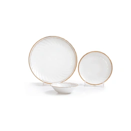 Ceramic Karina Elegant Goldline Dinner Set of 18 (GL310)