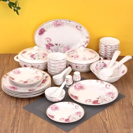 Urmi Rose Dinner Set of 40 (R516)