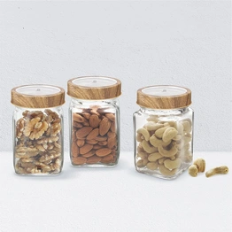 Woody Cube Jar Set