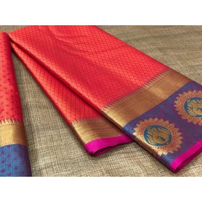 Kanjiwaram Self Design Art Silk Saree