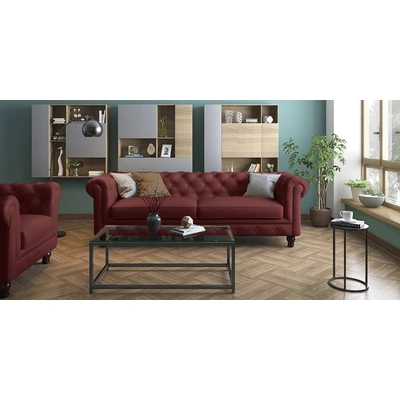 mehroon velvet sofa set 3 seater