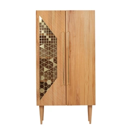 Cabinet with 2 doors in Steam Beech Wood