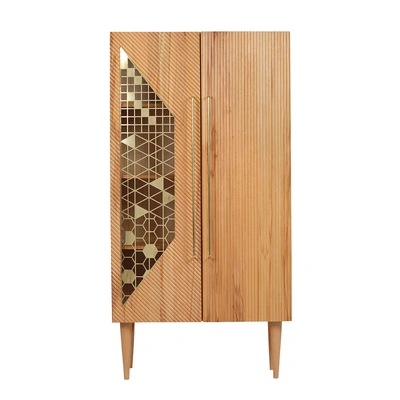 Cabinet with 2 doors in Steam Beech Wood