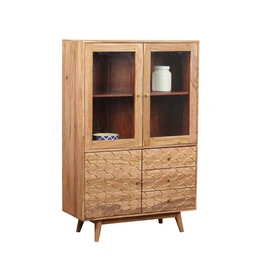 Display Cabinet with 3 doors & 3 Drawer in Sheesham Wood