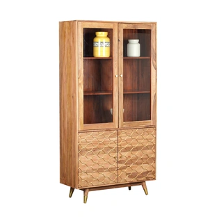 Display Cabinet with 4 doors in Sheesham Wood