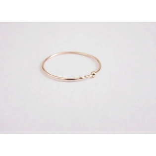 10K Solid Gold Dainty Skinny Anxiety Fidget Spinner Thin Ring Minimalist Delicate Simple Unique Handmade Gold Stacking Boho Ball Ring