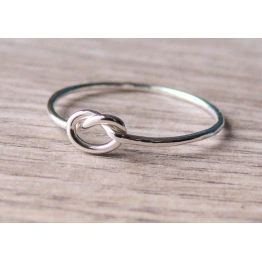 925 Sterling Silver knot Ring Handmade Tie the knot Infinity Dainty Ring Bridesmaid gift Stacking Statement Ring Silver Trendy Unisex Ring