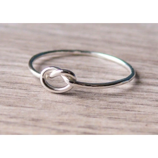 925 Sterling Silver knot Ring Handmade Tie the knot Infinity Dainty Ring Bridesmaid gift Stacking Statement Ring Silver Trendy Unisex Ring