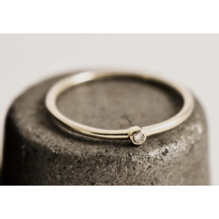 10K Solid Gold Ring Diamond Ring Natural Diamond Studded Gold Ring Precious Stone Gold Ring Everyday Ring Gift for Her Mother's Day