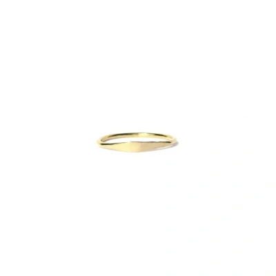 14K Solid Gold Dainty Skinny Statement Band Ring Minimalist Delicate Light Weighted Simple Unique Handmade Gold Stacking Unisex Boho RingV