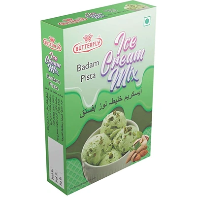 Butterfly Instant Ice Cream Mix, 150 Grams (Badam Pista)