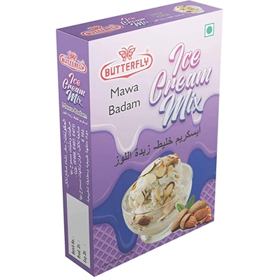 Butterfly Instant Ice Cream Mix, 150 Grams (Mawa Badam)