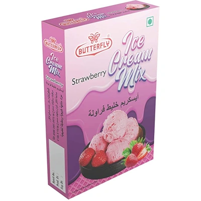 Butterfly Instant Ice Cream Mix, 150 Grams (Strawberry)