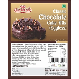 BUTTERFLY Eggless Cake Mix 500g (Chocolate)