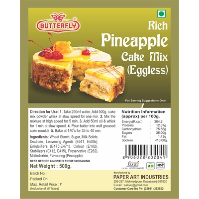 BUTTERFLY Eggless Cake Mix 500g (Pineapple)