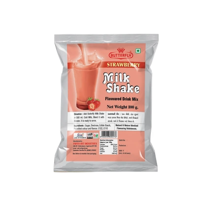 Butterfly Milk Shake 80G Pouch (Strawberry)