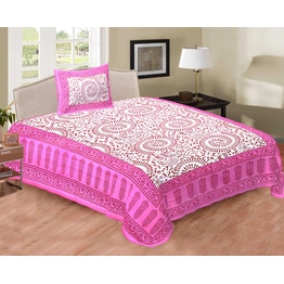 Jaipuri Pink Bedsheet