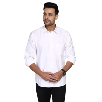 Formal White Cotton shirt For Men