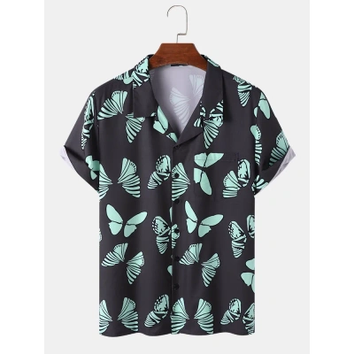 Butterfly Printed Shirt For Men